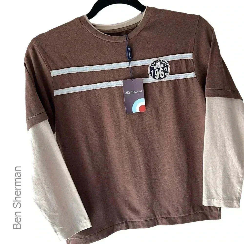 NWT BEN SHERMAN ORIGINAL TEE LONG SLEEVE CREWNECK BOYS | SIZE: 7/8